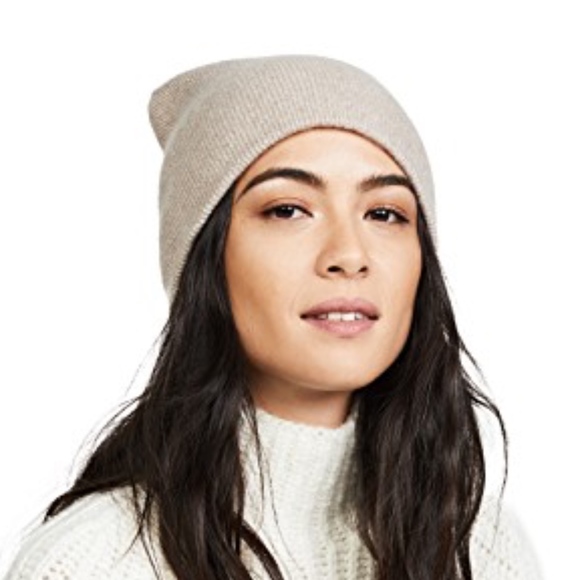 Cashmere Shine Pom Pom Cuffed Beanie